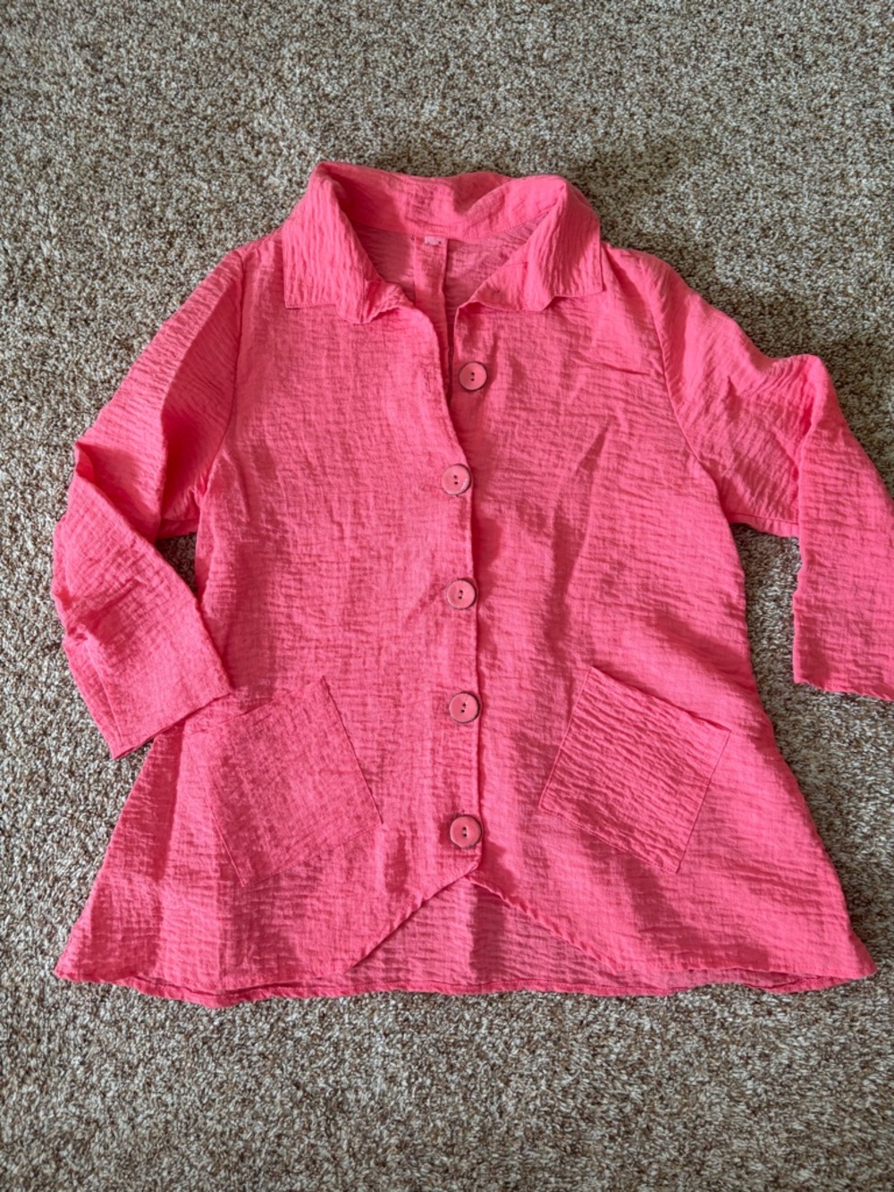 Women’s Button-Front Textured Blouse